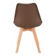 Καρέκλα Gaston PP-PU καφέ απόχρωση- φυσικό πόδι 43x51x75εκ Καρέκλα Gaston PP-PU καφέ απόχρωση- φυσικό πόδι 43x51x75εκ