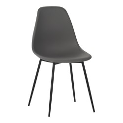 Καρέκλα Ballen  pp ανθρακί με μαύρα μεταλλικά πόδια 41.5x53x84.5εκ
