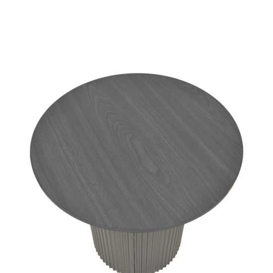 Βοηθητικό τραπέζι Dovel  mdf σε μαύρη απόχρωση Φ50x45εκ