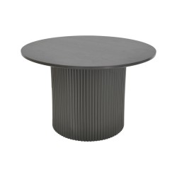 Τραπέζι σαλονιού Dovel  mdf-μεταλλο σε μαύρη απόχρωση Φ70x45εκ