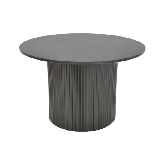 Τραπέζι σαλονιού Dovel  mdf σε μαύρη απόχρωση Φ70x40εκ