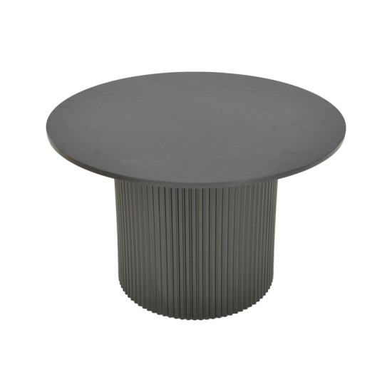 Τραπέζι σαλονιού Dovel  mdf σε μαύρη απόχρωση Φ70x40εκ