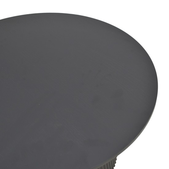 Τραπέζι σαλονιού Dovel  mdf σε μαύρη απόχρωση Φ70x40εκ