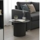 Τραπέζι σαλονιού Dovel  mdf σε μαύρη απόχρωση Φ70x40εκ