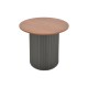 Βοηθητικό τραπέζι Dovel  mdf σε καρυδί-μαύρη απόχρωση Φ50x45εκ