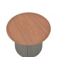 Τραπέζι σαλονιού Dovel  mdf σε καρυδί-μαυρη απόχρωση Φ70x40εκ