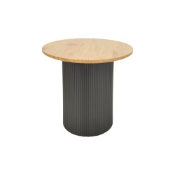 Βοηθητικό τραπέζι Dovel  mdf σε sonoma -μαύρη απόχρωση Φ50x45εκ Βοηθητικό τραπέζι Dovel  mdf σε sonoma -μαύρη απόχρωση Φ50x45εκ
