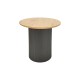 Βοηθητικό τραπέζι Dovel  mdf σε sonoma -μαύρη απόχρωση Φ50x45εκ