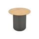 Βοηθητικό τραπέζι Dovel  mdf σε sonoma -μαύρη απόχρωση Φ50x45εκ