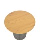Βοηθητικό τραπέζι Dovel  mdf σε sonoma -μαύρη απόχρωση Φ50x45εκ