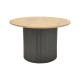 Τραπέζι σαλονιού Dovel  mdf σε sonoma-μαυρη απόχρωση Φ70x40εκ