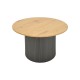 Τραπέζι σαλονιού Dovel  mdf σε sonoma-μαυρη απόχρωση Φ70x40εκ