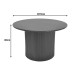 Τραπέζι σαλονιού Dovel  mdf σε sonoma-μαυρη απόχρωση Φ70x40εκ