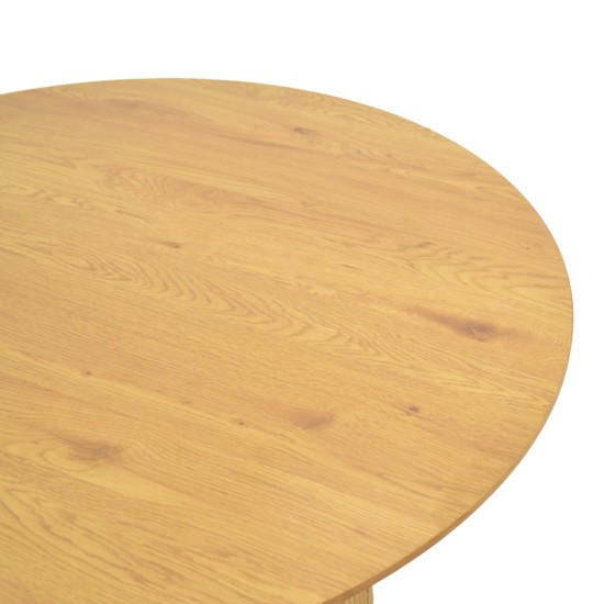 Τραπέζι Karulo  mdf σε sonoma απόχρωση Φ120x76εκ