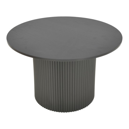 Τραπέζι Karulo  mdf σε μαύρη απόχρωση Φ120x76εκ