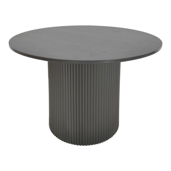 Τραπέζι Karulo  mdf σε μαύρη απόχρωση Φ120x76εκ