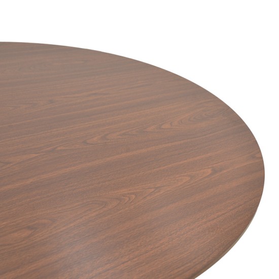 Τραπέζι Karulo  mdf σε καρυδί απόχρωση Φ120x76εκ