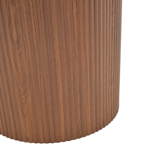 Τραπέζι Karulo  mdf σε καρυδί απόχρωση Φ120x76εκ