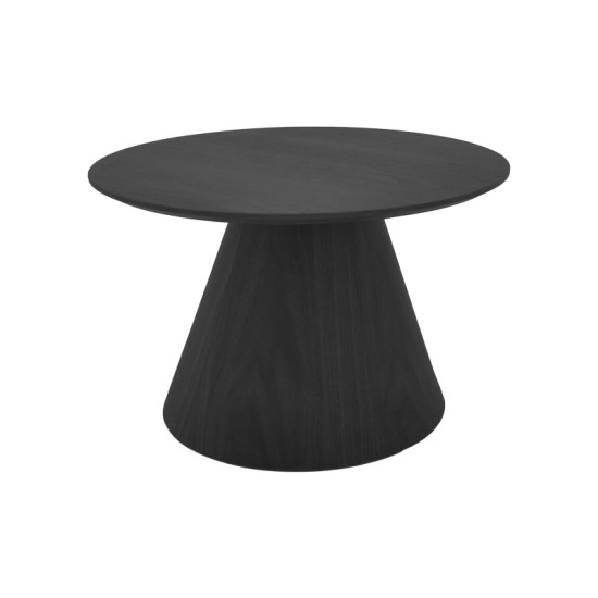 Τραπέζι σαλονιού Donda  mdf σε μαύρη απόχρωση Φ80x45εκ