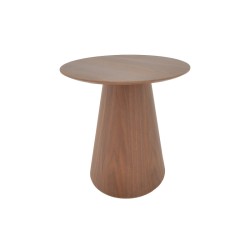 Τραπέζι σαλονιού Donda  mdf-μέταλλο σε καρυδί απόχρωση Φ60x46εκ