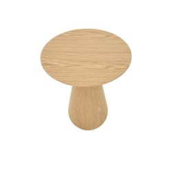 Τραπέζι σαλονιού Donda  mdf-μέταλλο σε sonoma απόχρωση Φ60x46εκ