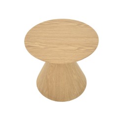 Τραπέζι σαλονιού Donda  mdf-μέταλλο σε sonoma απόχρωση Φ80x40εκ