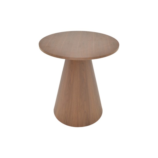 Βοηθητικό τραπέζι Donda  mdf καρυδί Φ45x50εκ