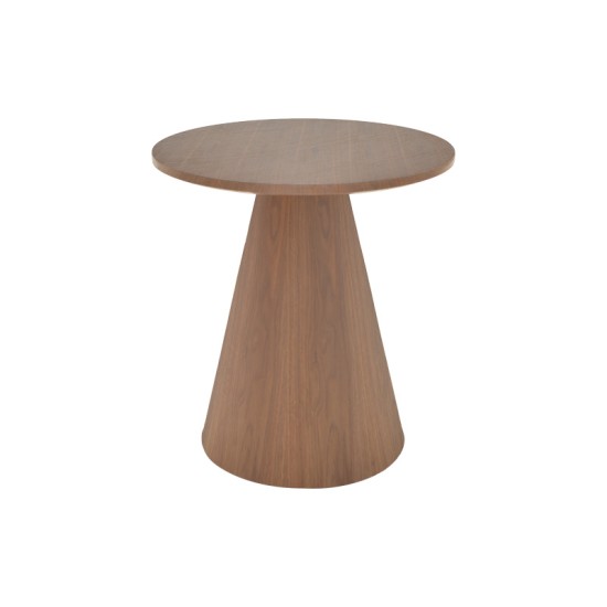Βοηθητικό τραπέζι Donda  mdf καρυδί Φ45x50εκ
