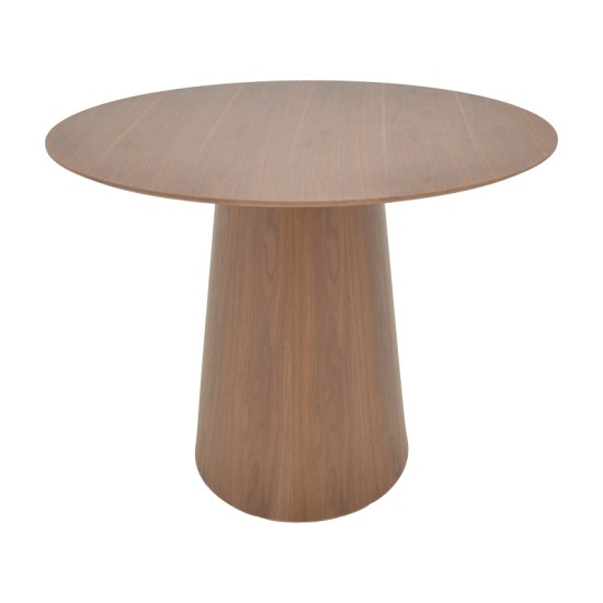 Tραπέζι Donda  mdf καρυδί Φ100x76εκ