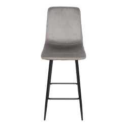 Σκαμπό μπαρ Grato  ύφασμα γκρι-πόδι μαύρο μεταλλικό 43.5x55x114εκ Σκαμπό μπαρ Grato  ύφασμα γκρι-πόδι μαύρο μεταλλικό 43.5x55x114εκ