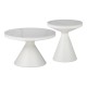Βοηθητικά τραπέζια Coozlin Inart sintered stone σε απόχρωση λευκό μαρμάρου με λευκό μέταλλο Βοηθητικά τραπέζια Coozlin Inart sintered stone σε απόχρωση λευκό μαρμάρου με λευκό μέταλλο