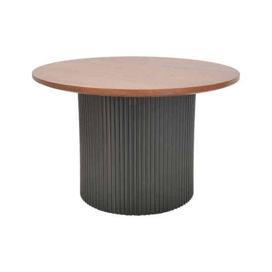 Tραπέζια σαλονιού Dovel mdf σετ 2τεμ. καρυδι-μαύρο Tραπέζια σαλονιού Dovel mdf σετ 2τεμ. καρυδι-μαύρο