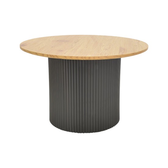 Tραπέζια σαλονιού Dovel mdf σετ 2τεμ. sonoma-μαύρο Tραπέζια σαλονιού Dovel mdf σετ 2τεμ. sonoma-μαύρο