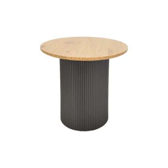Tραπέζια σαλονιού Dovel mdf σετ 2τεμ. sonoma-μαύρο Tραπέζια σαλονιού Dovel mdf σετ 2τεμ. sonoma-μαύρο