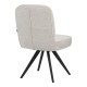 Καρέκλα περιστρεφόμενη Novo  ύφασμα λευκό μπουκλε-πόδια μαύρο μεταλλικό 65.5x50x90εκ