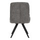 Καρέκλα περιστρεφόμενη Novo  ύφασμα γκρι μπουκλέ-πόδια μαύρο μεταλλικό 65.5x50x90εκ