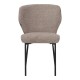 Καρέκλα Mavier  ύφασμα γκρι-μπεζ-πόδια μαύρο μεταλλικό 48x61.5x82εκ