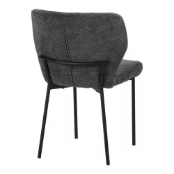 Καρέκλα Mavier  ανθρακί ύφασμα με πόδια μαύρο μεταλλικό 48x61.5x82εκ