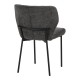Καρέκλα Mavier  ύφασμα γκρι-πόδια μαύρο μεταλλικό 48x61.5x82εκ