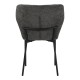 Καρέκλα Mavier  ύφασμα γκρι-πόδια μαύρο μεταλλικό 48x61.5x82εκ