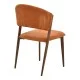 Καρέκλα Dolez  terracotta ύφασμα-πόδι καρυδί μέταλλο 49x58.5x82εκ