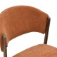 Καρέκλα Dolez  terracotta ύφασμα-πόδι καρυδί μέταλλο 49x58.5x82εκ