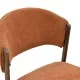 Καρέκλα Dolez  terracotta ύφασμα-πόδι καρυδί μέταλλο 49x58.5x82εκ