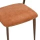 Καρέκλα Dolez  terracotta ύφασμα-πόδι καρυδί μέταλλο 49x58.5x82εκ