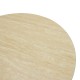 Τραπέζι σαλονιού Franzel  sintered stone σε όψη τραβερτίνας-mdf σε καρυδι Φ80x40εκ