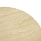 Τραπέζι Franzel  sintered stone σε όψη τραβερτίνας-mdf καρυδί Φ120x75εκ