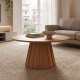 Τραπέζι σαλονιού Franzel  mdf καρυδί Φ80x40εκ