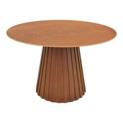 Τραπέζι Franzel  mdf καρυδί Φ120x75εκ