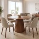 Τραπέζι Franzel  mdf καρυδί Φ120x75εκ