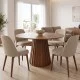 Τραπέζι Franzel  mdf καρυδί Φ120x75εκ